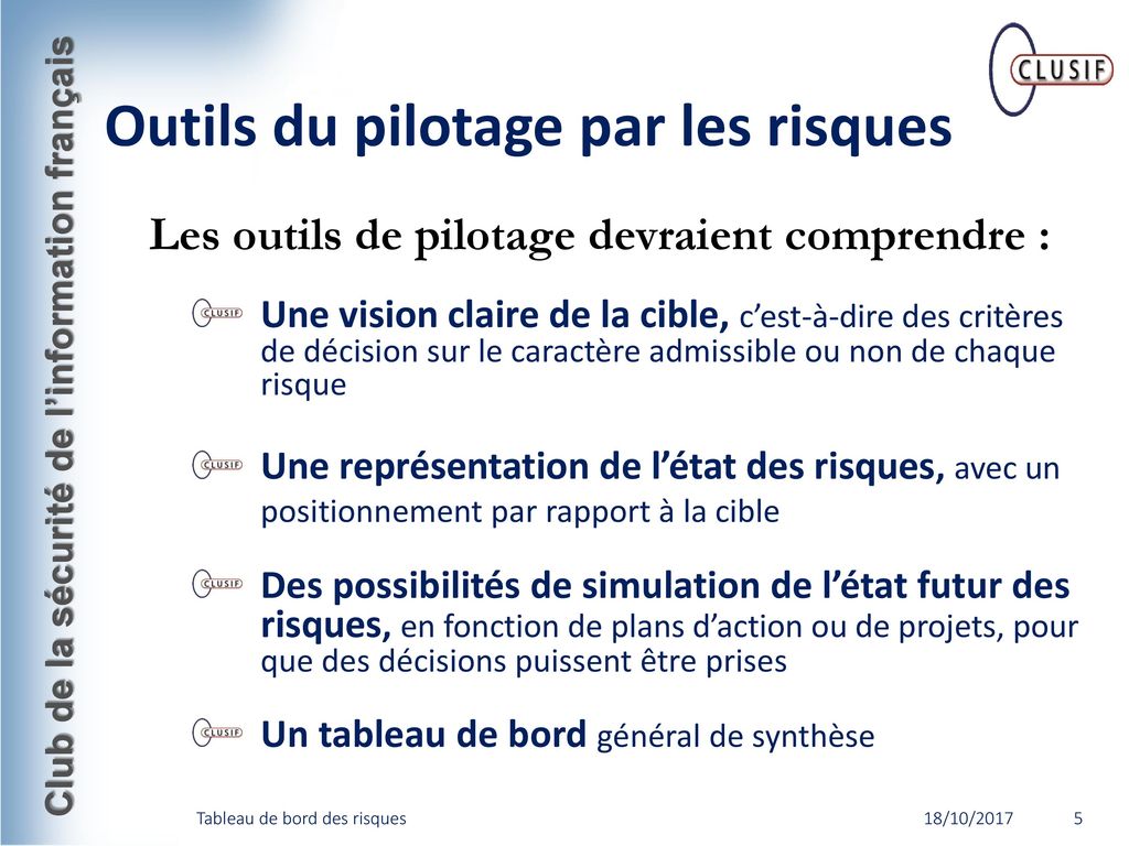 Tableau de bord des risques ppt t l charger